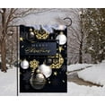 thumbnail image 4 of Merry Christmas Xmas Decoration Balls Golden Snowflake Stars Celebration Garden Yard Flag 12"x 18" Double Sided Polyester Welcome House Flag for Patio Lawn Outdoor Home Decor, 4 of 6
