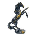 thumbnail image 1 of Escultura de caballo, adorno coleccionable de resina, figura decorativa moderna para escritorio Negro, 1 of 9