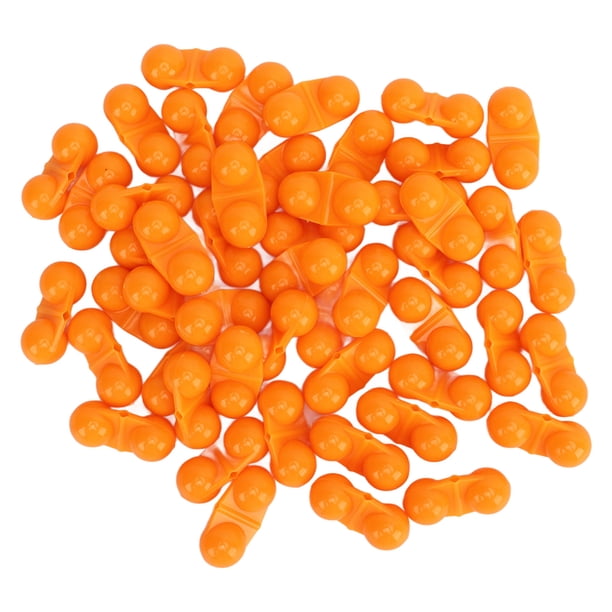 50PCS Pesca Doble Sonajero Metal Mar Pesca Atractor Bell Beads con Caja de Plástico para Atraer Peces Naranja YUNYI BRAND Deportes