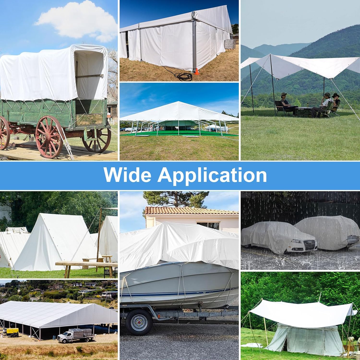 Wohohoho 120GSM Heavy Duty Tarpaulin – 9.8x13.1 Ft Green Waterproof Tarp, UV/Tear Resistant PE, Reinforced Eyelets – Cover For Pool, Caravan, Furniture