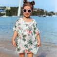 thumbnail image 4 of BULLPIANO Girls Swimsuit Cover Up Dress Short Batwing Sleeves Summer Beach Mesh Swim Cover Up Size 4-7 Years, 4 of 9