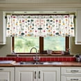 thumbnail image 3 of Yayeee Kitchen Curtains Tier Set of 2 Light Filtering 57"x24" Over Sink Window Panels, Beige Vegetables Pattern, 3 of 7