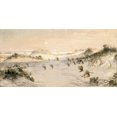 thumbnail image 2 of Stellar Design Studio 14x9 White Modern Wood Framed Museum Art Print Titled - Beach Dunes, 2 of 4