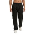 thumbnail image 4 of Liacowi Men's Casual Cargo Sports Trousers, Drawstring Elastic Waist Loose Thicken Dance Jogger Pants, 4 of 9