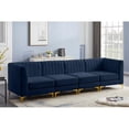 thumbnail image 5 of Meridian Furniture Alina Navy Velvet Modular Sofa, 5 of 17
