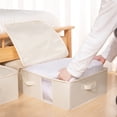 thumbnail image 1 of Foldable Underbed Storage Bag, Blanket Organizer, Clothes Storage, Breathable Material + Zipper Closure, Clear Window Design, Bedroom Use, Keeps Items Neat, Multipurpose Storage Solution., 1 of 9