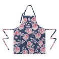 thumbnail image 2 of Pioneer Flower Floral Print Pattern Apron-Garden Aprons for Women with Pockets-Cotton Linen Waterproof Kitchen Cooking Gardening Aprons Adjustable for Kitchen,Cooking,BBQ and Salon 33x27 Inch, 2 of 7