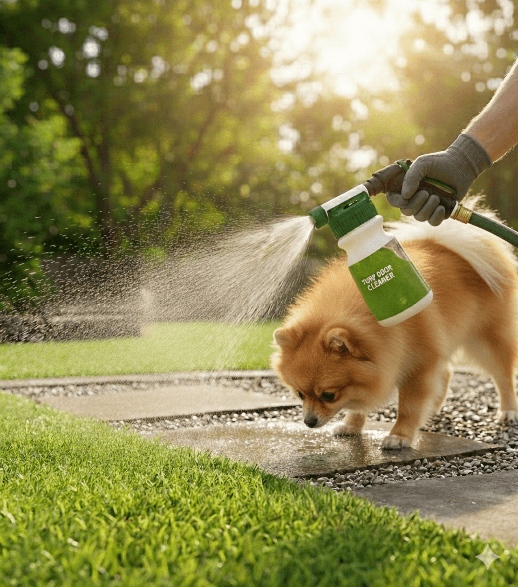 Turf & Yard Pet Odor Eliminator Enzymatic Outdoor Cleaner for Grass, Turf, Gravel & Patios, Hose Spray Odor Remover