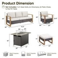 thumbnail image 2 of Gymojoy 6 Pieces Patio Furniture Sets with 41 inch Fire Pit Table, Wicker Outdoor Conversation Sets with 2 Swivel Rocker Chairs and Cushion for Balcony Deck, 2 of 9