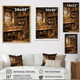 thumbnail image 4 of Designart "Rustic Kitchen Scenes II" Food & Beverage Floater Framed Wall Art Living Room, 4 of 7