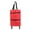 Red, variant on Foldable Roller Shopping Bag with Rotary Wheels Large Capacity Great Load Bearing Straps Waterproof Fabric Smooth Zipper Retractable Trailer Grocery Bag