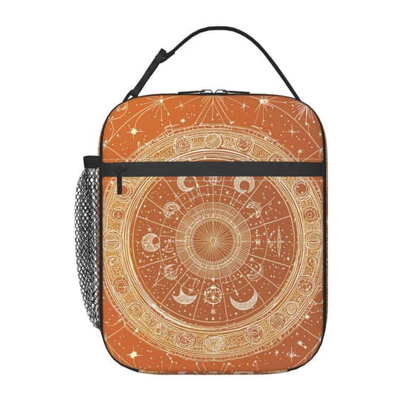 Boho Zodiac Lunch Box Reusable Portable Lunch Bag Tote Bag for Work Picnic Hiking
