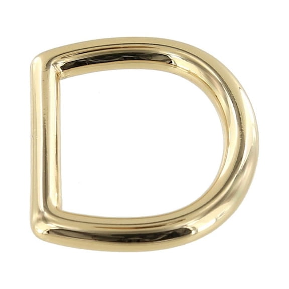 2011 Gold Plate, D-Ring, Solid Brass-LL, 1"