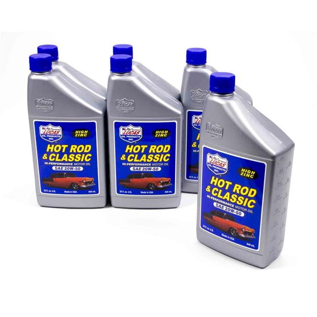 Lucas Oil 10689 ZDDP 20W50 Conventional Hot Rod & Classic Car Motor Oil