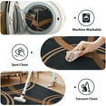 thumbnail image 6 of SUNDEREY 2'6"x8' Geometri Kitchen Rug,Runner Rugs 2.6x8ft Hallway Easy Jute Rug,Non Slip Washable Circular Pattern Rug,Soft Non-Slip Khaki Indoor Carpet for Entryway Laundry Bedroom,Black, 6 of 9