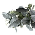 thumbnail image 4 of Northlight 32" Iced Leaves and Winter Berries Artificial Christmas Pillar Candle Holder, 4 of 4