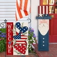 thumbnail image 5 of Memorial Day Garden Flag 12x18 Double Sided 4th of July Patriotic Independence Day Farmhouse Garden Flag Outside, Burlap Welcome Yard Flag USA Flag Hearts Red White Blue Decorations, 5 of 7