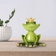 thumbnail image 5 of Figuras divertidas de ranas haciendo yoga, regalo original, adorno hecho a mano, decoración de resina verde corona, 5 of 9