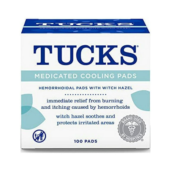 Tucks Cooling Pads, Medicated, 100 Count