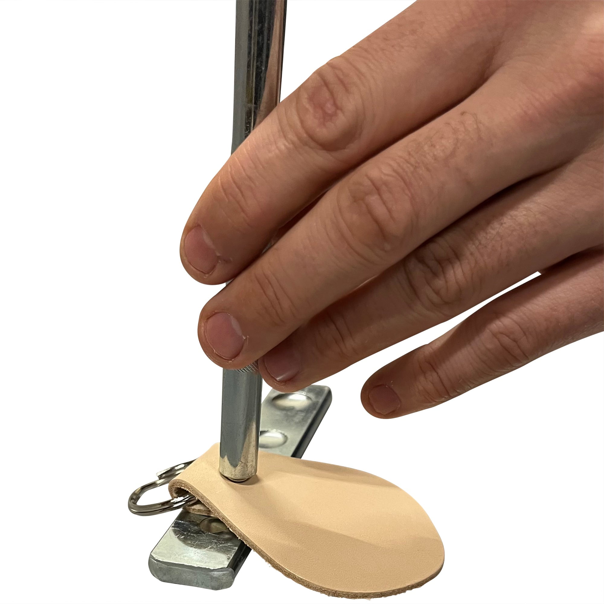 Zelikovitz Key Fob Kits 25 Pack - Vegetable Tanned Tooling Leather with Key Ring and Rivet