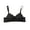 Black, variant on Women's Solid Color Backless Bralette - Wireless Seamless Ribbed Bra for Everyday Wear, Sexy Comfort Lift & Anti-Sagging Support, No Underwire Full Coverage Underwear