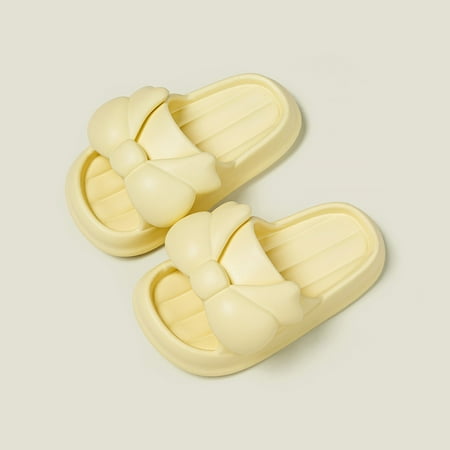 

Huilaibazo Children Slippers Summer Cute Cartoon Little Bowknot Boy Baby Bathroom Sandals