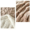 thumbnail image 6 of Uutvery Embossed Taffeta Blanket, Thickened Lamb Fleece Cover for Winter, Soft Office Nap Throw Blanket for Sofa and Bed, 59.06x78.74 Inches, 6 of 6