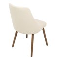 thumbnail image 3 of Contemporary Home Living 31.5" Walnut and Cream Quilted Faux Leather Modern Dining Chair, 3 of 5