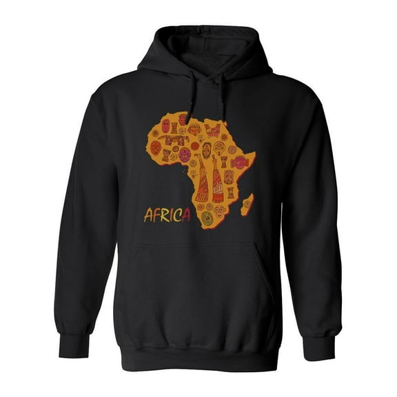 African Continent Cave Painting Hoodie Men -Image by Shutterstock, Male Large