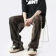thumbnail image 4 of Pantalones casuales para hombre, anchos, holgados, tendencia masculina, oferta, estilo coreano, corte regular, elegante, moda actual, ropa clásica 2024, 4 of 5