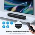thumbnail image 6 of DOSS Sound Bar for TV with Dual Subwoofers, HD 3D Stereo Speaker and Midrange Drivers, Wired & Wireless Bluetooth 5.0, Three Sound Modes, Muti-Connections, Remote Control, Speaker for TV, 6 of 9