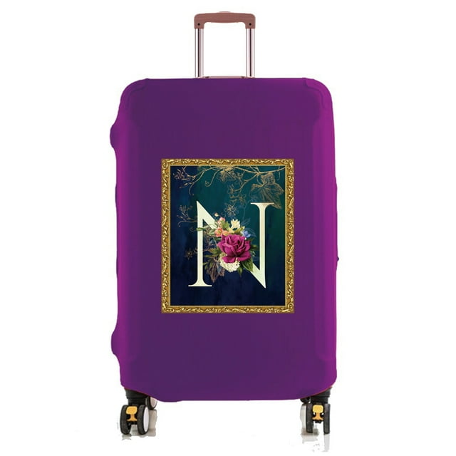 18-32 Inch Large Capacity Travel Essential Bag with Flower Serie Print Pattern Travel Accessories Suitcase Dust Protection Cover 8flower N L