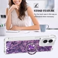 thumbnail image 5 of Compatible with Motorola Moto G Play 4G 2024 Case Liquid Moto G Play 4G 2024 Case Glitter Cute Clear with Kickstand Diamond Ring Shockproof Case for Moto G Play 4G 2024 Purple YBR, 5 of 14