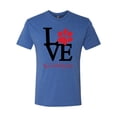 thumbnail image 2 of Wild Bobby, Love My Cat Stole My Heart Red Footprints Animal Lover Mens Premium Tri Blend T-Shirt, Vintage Royal, X-Large, 2 of 3