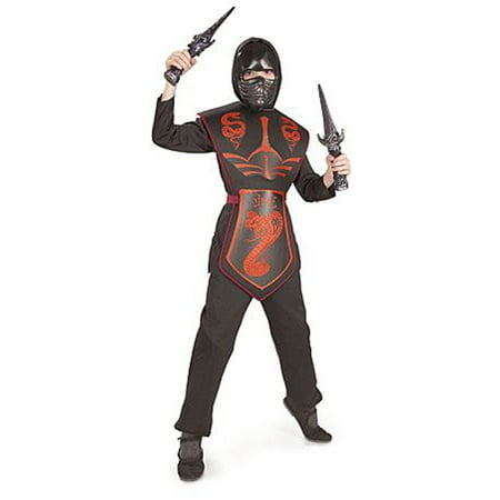 Red Cobra Snake Ninja Warrior Assassin Boys Halloween Costume