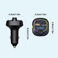 thumbnail image 3 of Ovzne Car Bluetooth Mp3 Player Multi-function Car Charger Fm FM Transmitter Car Charger Fast Charge On Clearance, 3 of 8