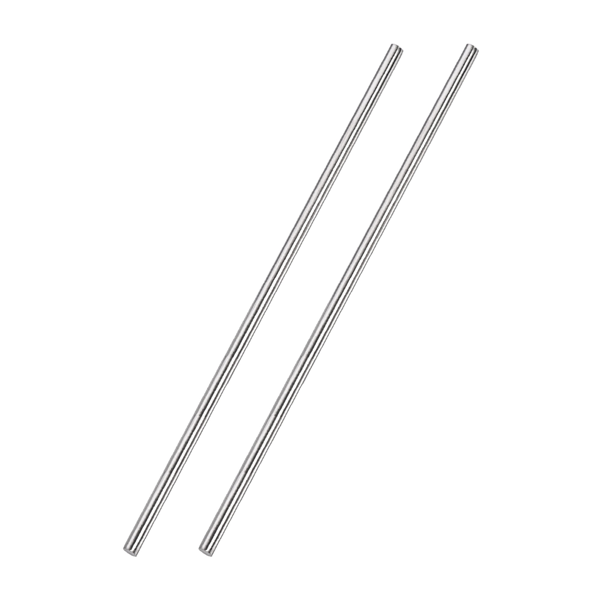 4mm x 250mm 304 Stainless Steel Solid Round Rod for DIY Craft 2Pcs