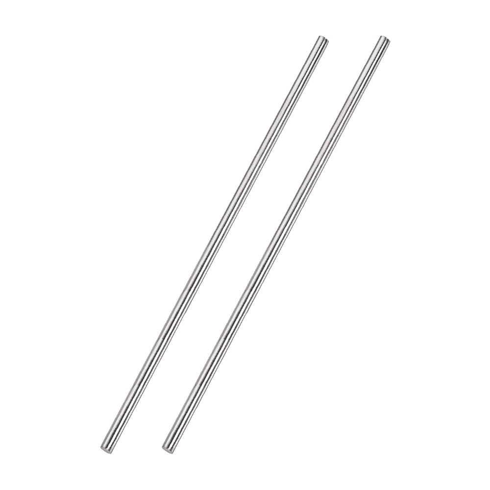 4mm x 250mm 304 Stainless Steel Solid Round Rod for DIY Craft 2Pcs