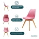 thumbnail image 2 of Set Comedor Oslo Mundo In Melamina 120 Negro 4 sillas Frankfurt Rosa Minimalista, 2 of 8