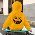 thumbnail image 4 of SonxaHe Big Boy's Hoodie Fleece Cartoon Graphic Hooded Top with Pocket Streetwear Sports Active Hoodie for Kids Yellow,Size 9-10, 4 of 8