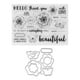 thumbnail image 1 of Kit de sellos transparentes, diseño único de flor y mariposa, plantilla transparente, juego de troqueles de corte en relieve para manualidades de álbumes de recortes DIY, 1 of 8