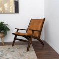 thumbnail image 2 of Margot Mid-Century Modern Tight Back Genuine Leather Lounge Chair in Tan, 2 of 3
