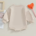 thumbnail image 3 of Bagilaanoe Newborn Baby Girl Oversized Romper Sweatshirt Long Sleeve Bodysuits Print Pullover 3M 6M 12M 18M Infant Casual Tee Tops, 3 of 7