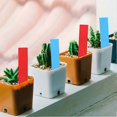 thumbnail image 3 of Garden Plant Labels, 100 Count PVC Seed Markers for Nursery Flower Pots, Blue and Red Tags, 3 of 5