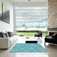 thumbnail image 7 of Ahgly Company Machine Washable Indoor Rectangle Transitional Blue Ivy Blue Area Rugs, 6' x 9', 7 of 7