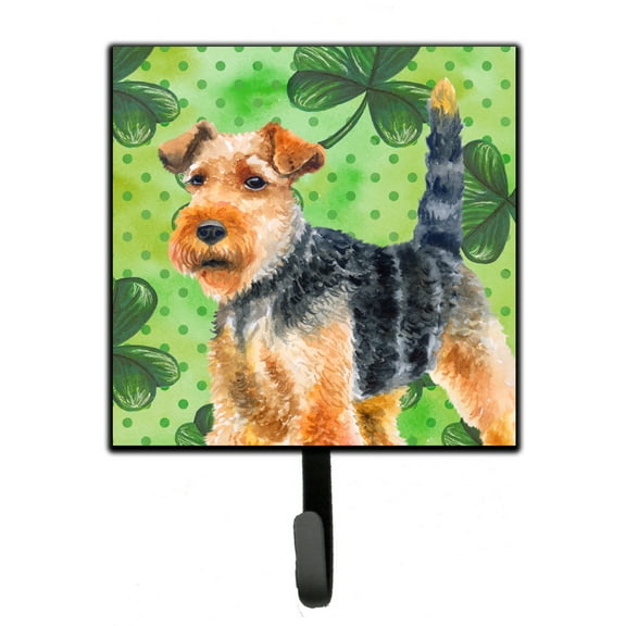 Welsh Terrier St Patricks Leash or Key Holder Green
