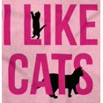 thumbnail image 2 of I Like Cats Crazy Feline Lover Lady Women's Graphic T Shirt Tees Brisco Brands S, 2 of 6