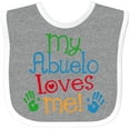 thumbnail image 3 of Inktastic My Abuelo Loves Me Boys or Girls Baby Bib, 3 of 4