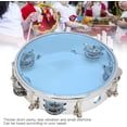 thumbnail image 2 of YISITIAN Tambourin 8 Po Double Rangée Clochettes Tambourin à Main Instrument de Percussion (Bleu) CJ919-68998, 2 of 9