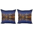 thumbnail image 1 of Ambesonne Landscape Throw Pillow Cover 2 Pack, New York City Usa, 20", Multicolor, 1 of 2